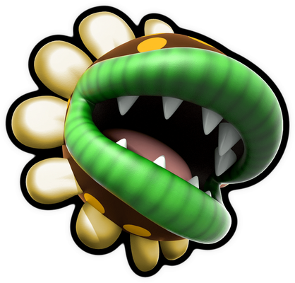 Petey Piranha [Super Mario] - nature - environnement - smiley émoticône émoji cartoon clipart illustration - artémotic