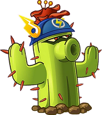 cactus [Plants vs Zombies] - nature - environnement - smiley émoticône émoji cartoon clipart illustration - artémotic
