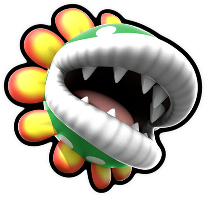 Petey Piranha [Super Mario] - nature - environnement - smiley émoticône émoji cartoon clipart illustration - artémotic