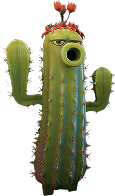 cactus [Plants vs Zombies] - nature - environnement - smiley émoticône émoji cartoon clipart illustration - artémotic