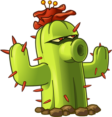 cactus [Plants vs Zombies] - nature - environnement - smiley émoticône émoji cartoon clipart illustration - artémotic