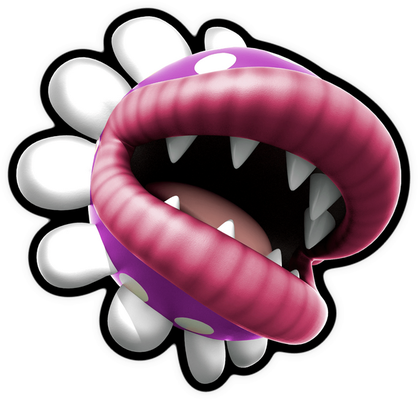 Petey Piranha [Super Mario] - nature - environnement - smiley émoticône émoji cartoon clipart illustration - artémotic