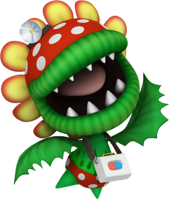 Petey Piranha [Super Mario] - nature - environnement - smiley émoticône émoji cartoon clipart illustration - artémotic