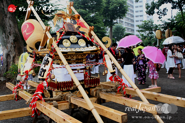 与野夏祭り：上町氷川神社境内〈仲町･神輿〉＠2014.07.19