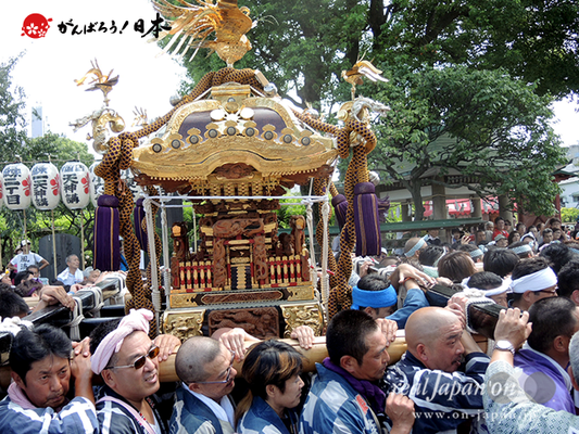 亀戸天神社例大祭：二十二番〈亀一天神講〉2014.08.24　　Ⓒreal Japan'on!：ktj14-044