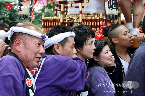 与野夏祭り：上町氷川神社境内渡御〈上峰〉＠2014.07.19