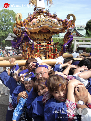 亀戸天神社例大祭：十八番〈江東橋三丁目〉2014.08.24　　Ⓒreal Japan'on!：ktj14-037