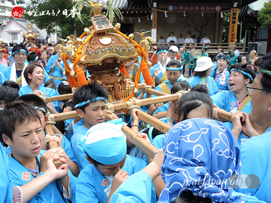 亀戸天神社例大祭：二番〈菊川二丁目〉2014.08.24　　Ⓒreal Japan'on!：ktj14-005