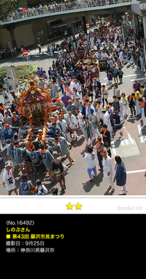 しのぶさん：第43回 藤沢市民まつり, 2016年9月25日, 神奈川県藤沢市