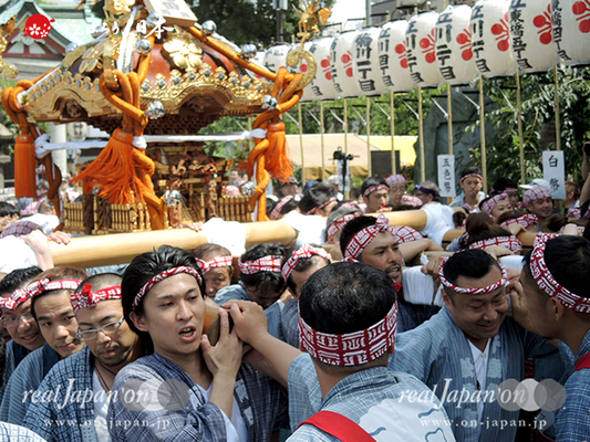 亀戸天神社例大祭：十七番〈両四天神講〉2014.08.24　　Ⓒreal Japan'on!：ktj14-033