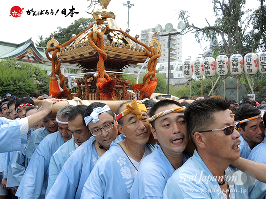 亀戸天神社例大祭：六番〈菊川三丁目〉2014.08.24　　Ⓒreal Japan'on!：ktj14-012