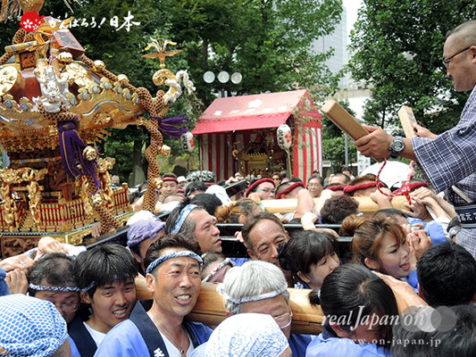 亀戸天神社例大祭：魁･番外壱番〈宮元〉2014.08.24　Ⓒreal Japan'on!：ktj14-001