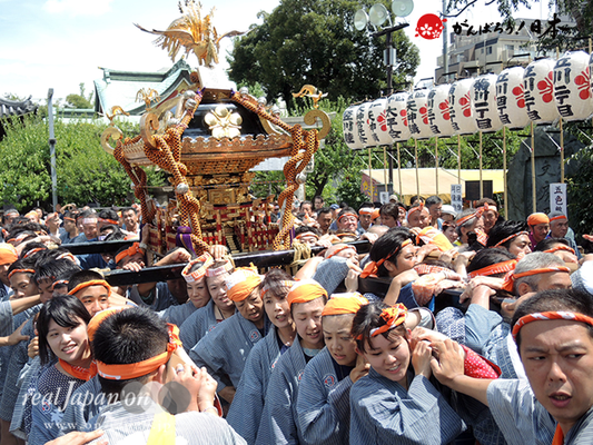 亀戸天神社例大祭：十六番〈両国小泉会〉2014.08.24　　Ⓒreal Japan'on!：ktj14-032