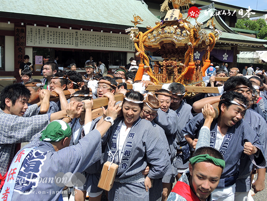 亀戸天神社例大祭：十五番〈両国相一会〉2014.08.24　　Ⓒreal Japan'on!：ktj14-029