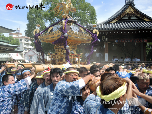 亀戸天神社例大祭：十三番〈緑一天神講〉2014.08.24　　Ⓒreal Japan'on!：ktj14-025