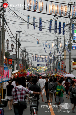 与野夏祭り：露店商が並ぶ 本町通り ＠2014.07.19