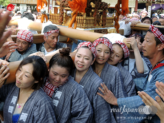 亀戸天神社例大祭：十七番〈両四天神講〉2014.08.24　　Ⓒreal Japan'on!：ktj14-034