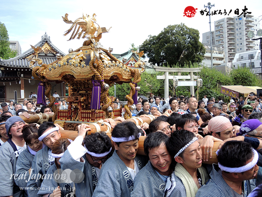 亀戸天神社例大祭：二十三番〈江東橋二丁目〉2014.08.24　　Ⓒreal Japan'on!：ktj14-046
