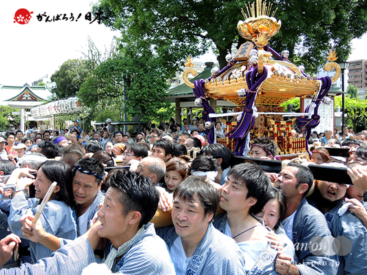 亀戸天神社例大祭：十一番〈緑三丁目〉2014.08.24　　Ⓒreal Japan'on!：ktj14-022