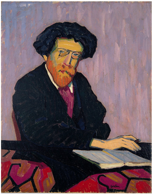 Auguste Herbin, Porträt Erich Mühsam, 1907. Foto: Galerie Lahumière Paris, © VG Bild-Kunst Bonn, 2024