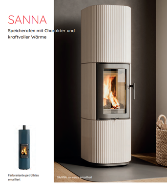 Sanna weiß emailliert € 7248,00 petrolblau emailliert € 7486,00