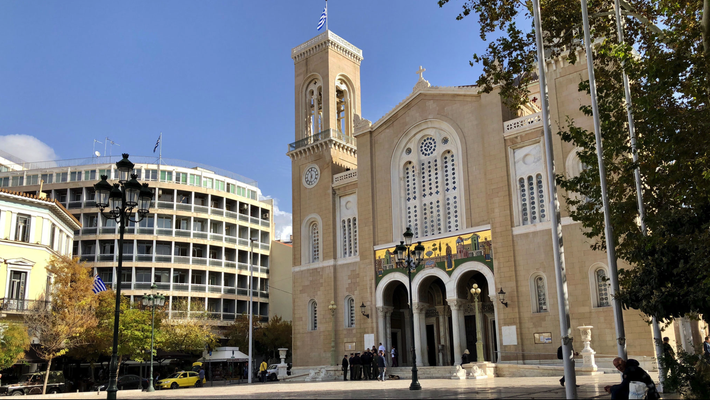 Athen '17 | Kathedrale «Maria Verkündigung»: Sitz des orthodoxen Erzbischofs von Athen. Im Stadtzentrum zwischen der Akropolis und dem «Syntagma-Platz».