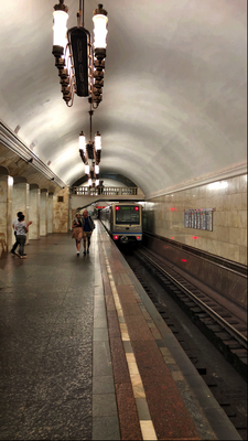 2018 | Moskau, Metro: Stimmungsbild «Ausfahrt».