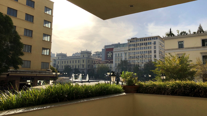 Athen '17 | Boutique Hotel Pallas Athena: «Frühstücks-Terrassen-Blick».