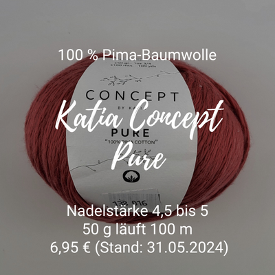 Garnknäuel Concept by Katia Pure in der Farbe Rotgelb