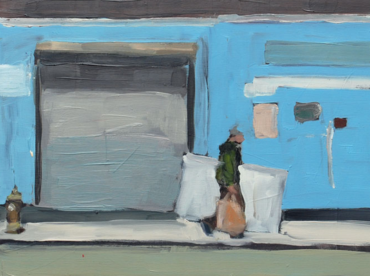 Soho Blue (Suite Lane), 2011, Öl auf Holz, 30cm X 40cm, Privatbesitz