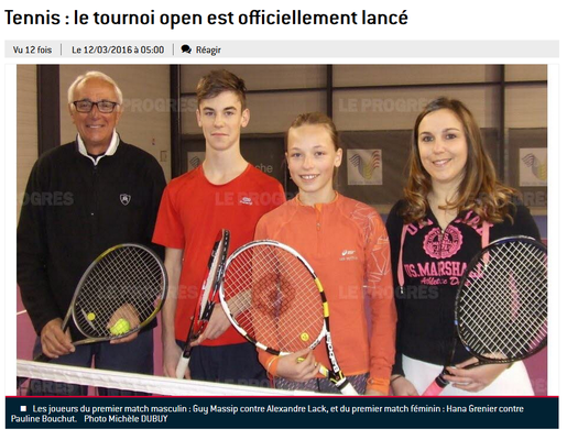 Tournoi open 2016