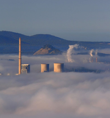 La centrale thermique de Gardante située à proximité du chantier. Une réelle menace pour les forêts de Haute Provence