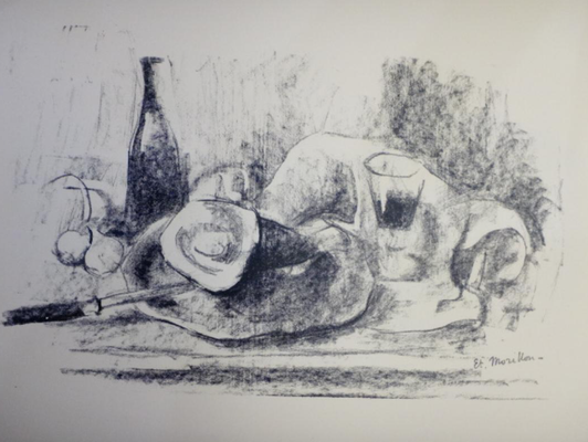 Nature morte, lithographie, 1934.