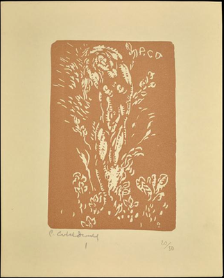 Linogravure, 50 ex., sans date