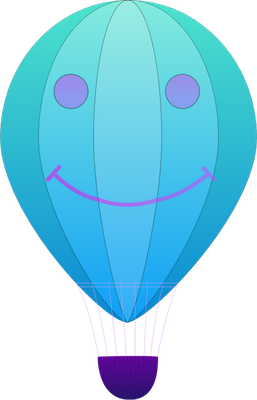 aérostat - transport - sciences et techniques - smiley émoticône émoji cartoon clipart illustration - artémotic