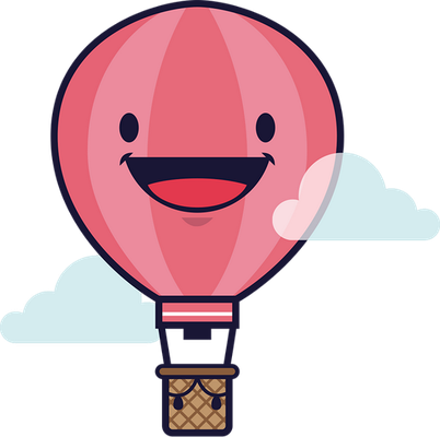 aérostat - transport - sciences et techniques - smiley émoticône émoji cartoon clipart illustration - artémotic