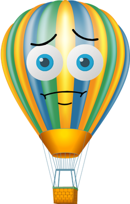 montgolfière - transport - sciences et techniques - smiley émoticône émoji cartoon clipart illustration - artémotic