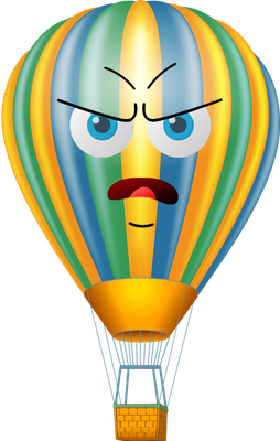 montgolfière - transport - sciences et techniques - smiley émoticône émoji cartoon clipart illustration - artémotic