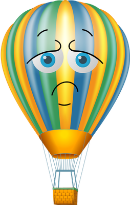 montgolfière - transport - sciences et techniques - smiley émoticône émoji cartoon clipart illustration - artémotic