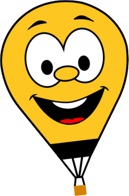 aérostat - transport - sciences et techniques - smiley émoticône émoji cartoon clipart illustration - artémotic