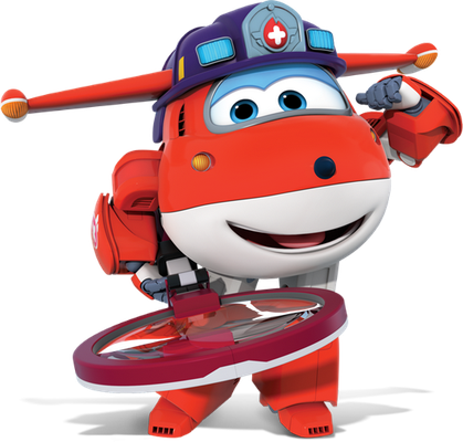Jett [Super Wings] - transport - sciences et techniques - smiley émoticône émoji cartoon clipart illustration - artémotic