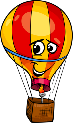 aérostat - transport - sciences et techniques - smiley émoticône émoji cartoon clipart illustration - artémotic
