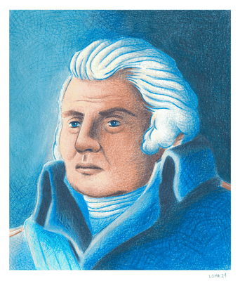 Louis XVIII - La Restauration, Veni Vidi Sensi, crayons de couleur, 2021