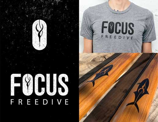 Logo and type for a San Diego-based freediving and spear-fishing instructor: www.focus-freedive.com