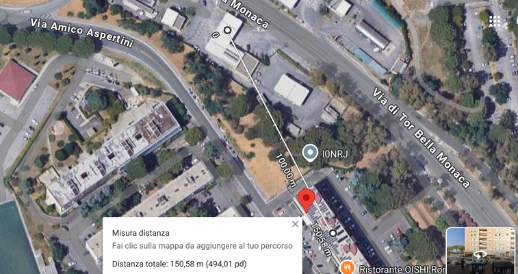 Nel raggio di 150 metri