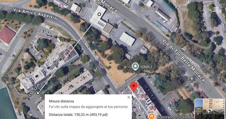 Nel raggio di 150 metri