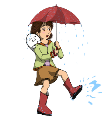 水濡れイラスト