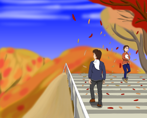 紅葉の道