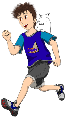 走る少年イラスト