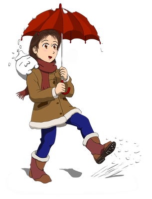 女の子傘
